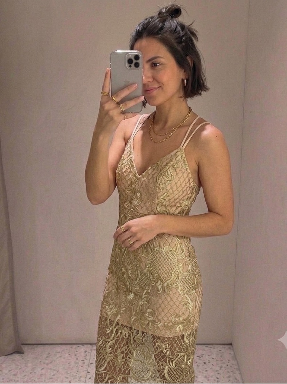 Embroidered Midi Dress
